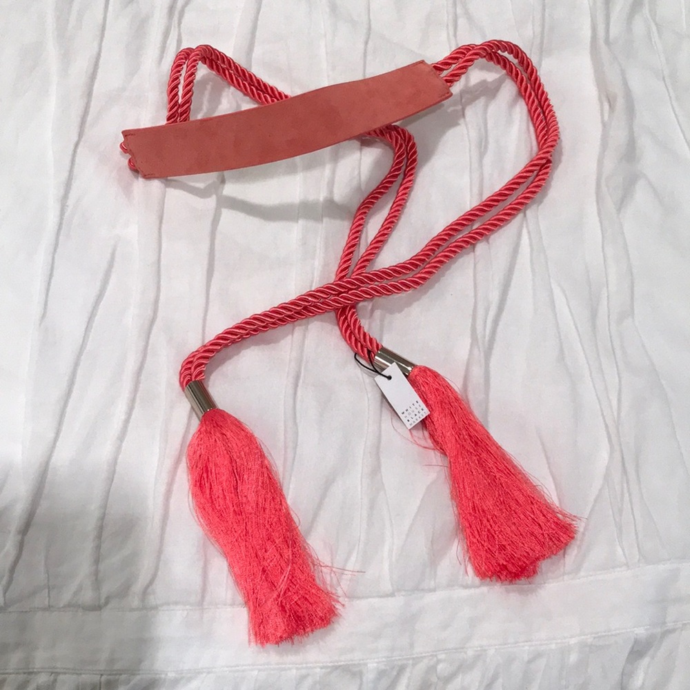 Suede tassel belt